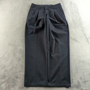 Dockers Khakis Mens 32x32 Black Faded Pleated Straight Chino Pants Preppy